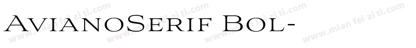AvianoSerif Bol字体转换